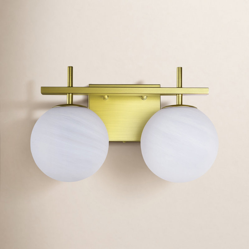 Éclairage pour meuble-lavabo à intensité variable Lio, 2, Laiton poli