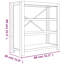 Kuk 80cm H Solid Wood Standard Bookcase