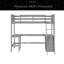 Lit mezzanine simple avec tablettes et bureau-751654763