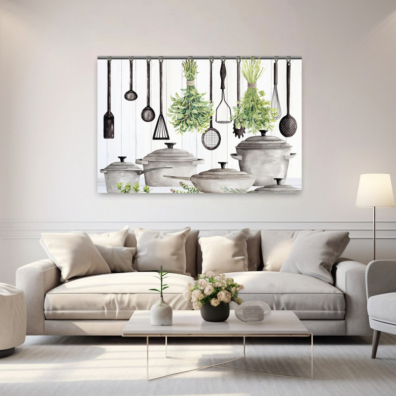 A Cook's Kitchen Modern Abstract Art, 40" H x 60" W