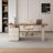 Nut-brown Rectangular Manufactured Wood with 3 drawers Executive Desk-2007716310