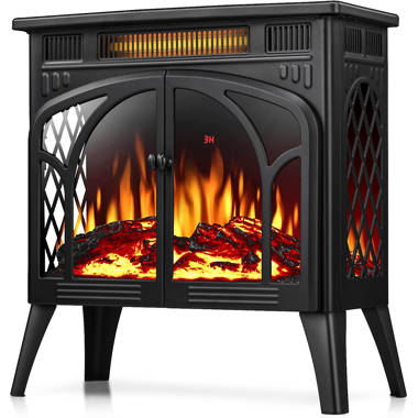 R.W.FLAME 23.5''W 500W/1500W Electric Fireplace Stove With Remote Control u0026  Reviews | Wayfair