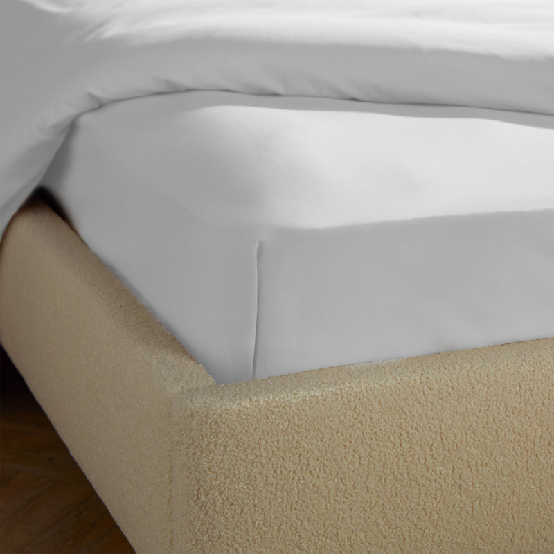 Silentnight Brushed Cotton Fitted Sheet, White, Double (4'6)