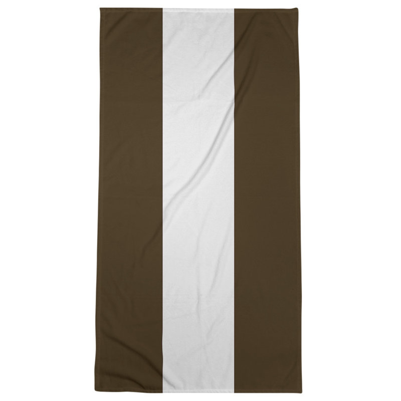 Bath Towel, Light Brown/White