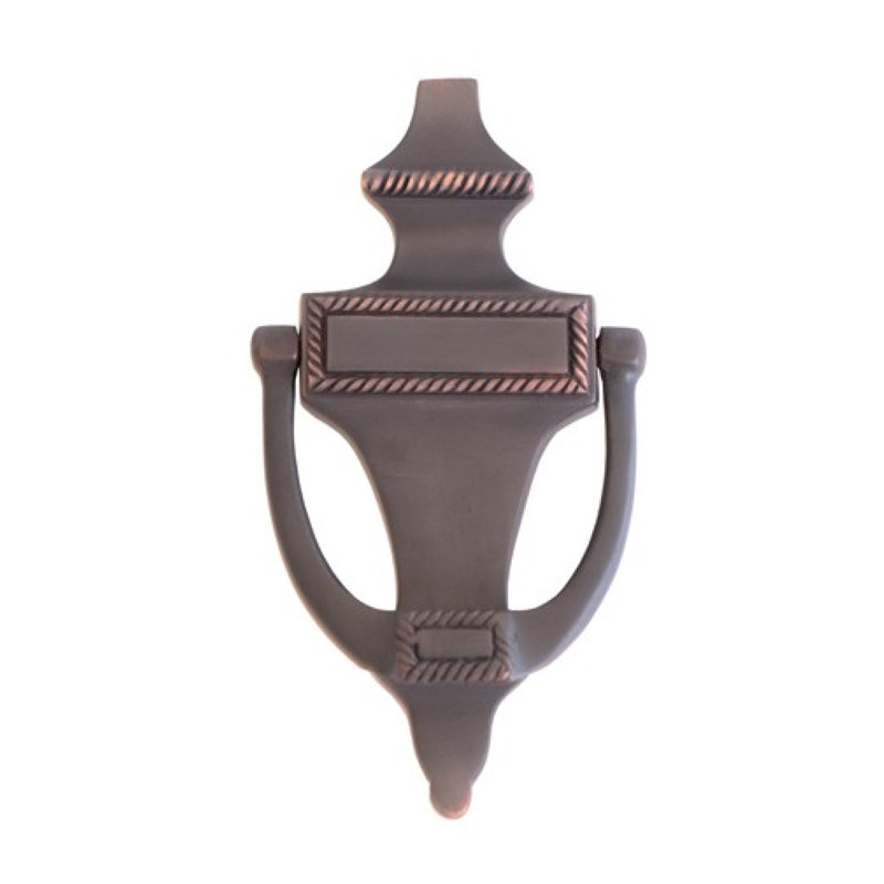 Rope Brass Door Knocker, Venetian Bronze
