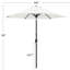 Parasol de marché 9 pi avec bouton-poussoir inclinable et manivelle, crème-497803955