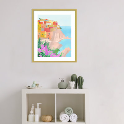 Cinque Terre by Hartz Wood Framed Wall Art Print