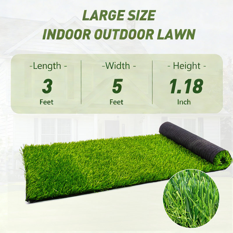 Gazon artificiel 3FTx5FT, 3 pi x 5 pi