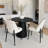 Beige Chenille Upholstered  Dining Chairs-1303485673