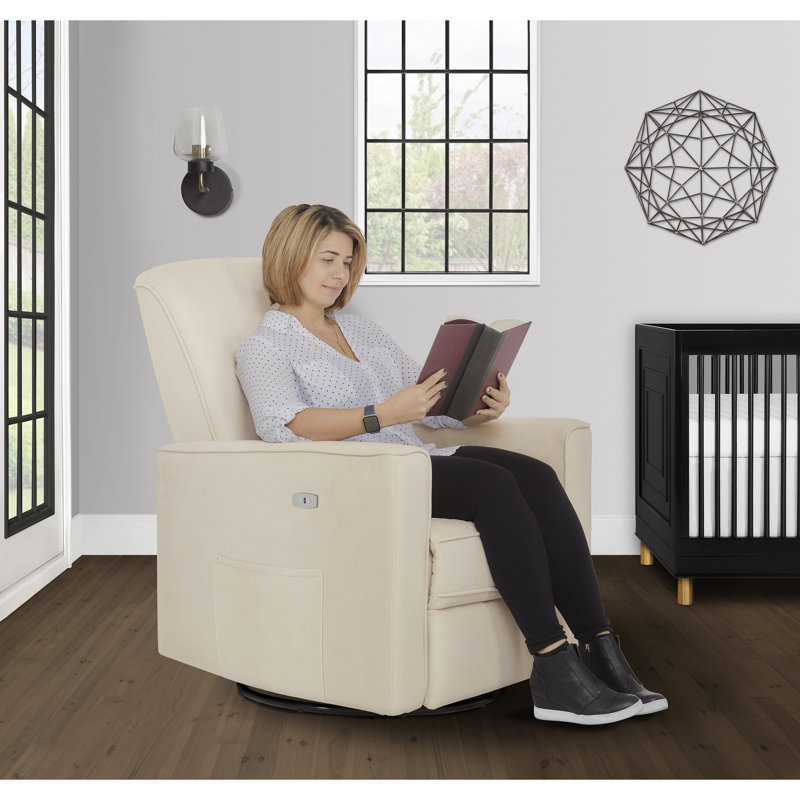 Greenguard Gold Certified Upholstered Swivel Reclining Glider, Shell