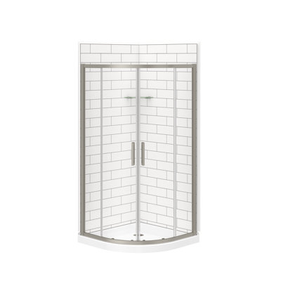 Ensemble de mur de douche en coin de deux pièces Utile 3636