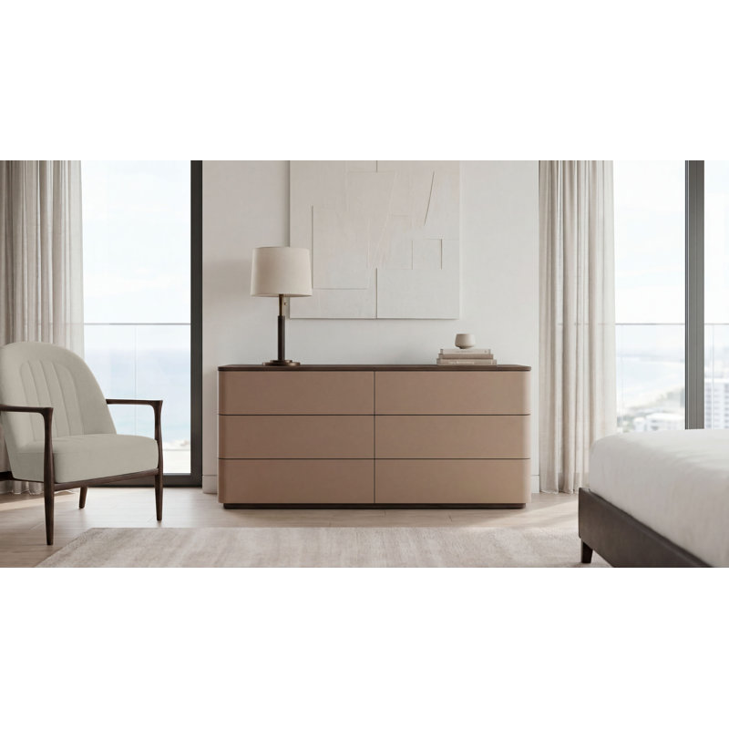 Seoul 6-Drawer Dresser II, Brown