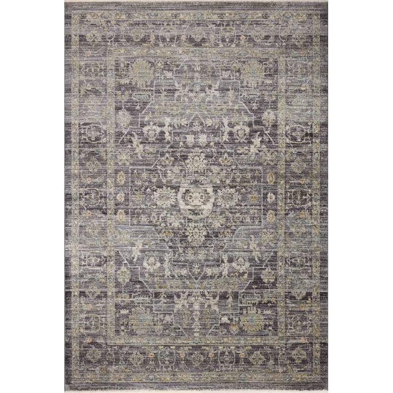 Jean Stoffer x Loloi Katherine Midnight / Tobacco Area Rug, Rectangle 7'10" x 10'