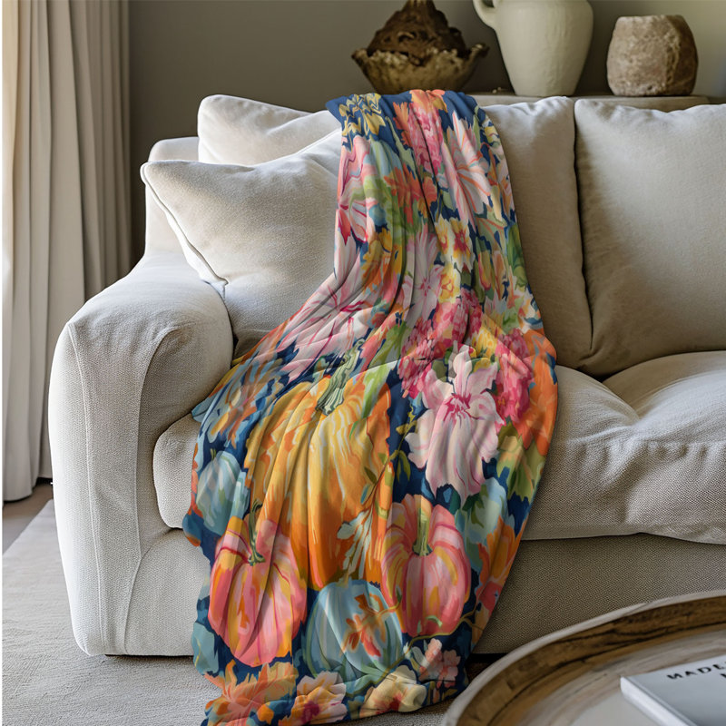 Vibrant Harvest Designs - 1 pièce Sherpa Premium, L 80 po x l 60 po