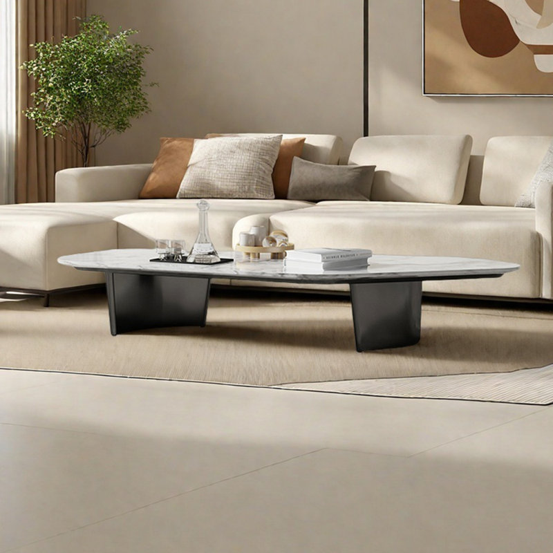 Table basse moderne simple en marbre