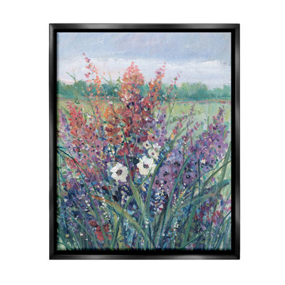 «Spring Meadow Florals Floater Frame» par Tim Ottoole sur toile