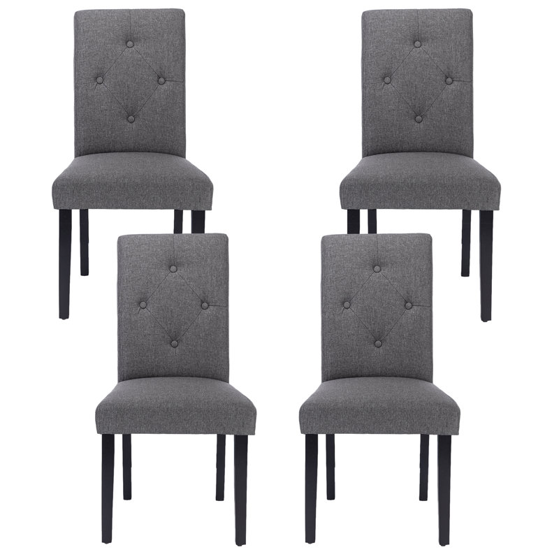 Chaises de cuisine et de salle à manger rembourrées, Gris