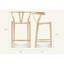 Tabouret de comptoir Wishbone frêne naturel