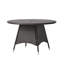 Table de salle à manger pour l'extérieur pour patio, 48 po x 48 po x 28,25 po, brun, en fer et en fer, table tendance, l 48 po x P 48 po, H 28,25 po