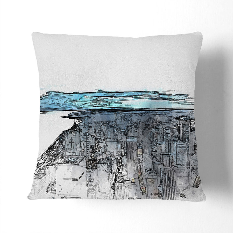 Square Throw Cushion, 40cm H x 40cm W x 15cm D