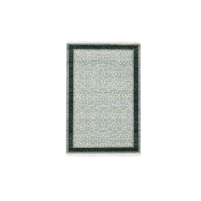Tapis oriental bleu 3 pi 1 po x 5 pi 1 po en laine biologique de conception moderne noué à la main 1CE023F86D374A13AC025D7CA4DD0F46