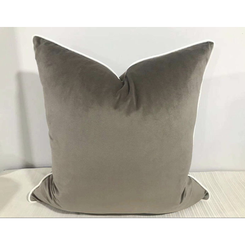 Housse de coussin en velours, Noir, 22 po x 22 po