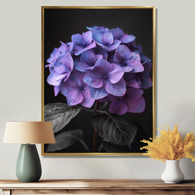 Hortensia mauve, charme de ferme I - hortensia, art mural