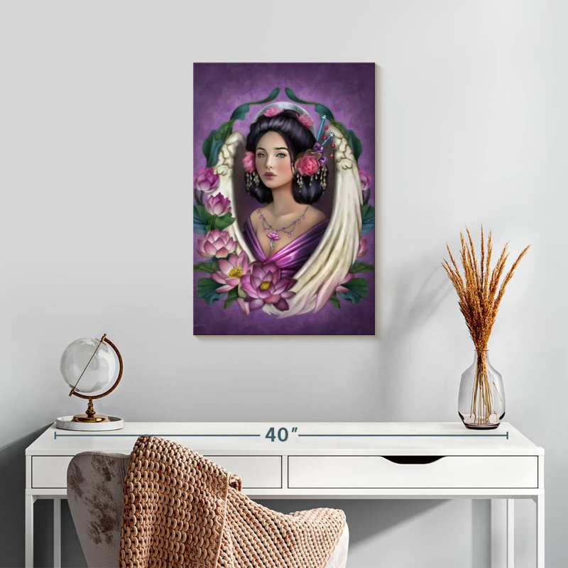 Leisha, fleur de lotus, guide d'ange, H 24 po x l 16 po