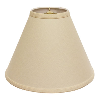 Abat-jour rigide à cône profond avec ajusteur de rondelle, abat-jour en tissu de couleur beige pour lampes de table, lin naturel, haut de 6 po x bas de 19 po x hauteur de 13 po