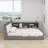 Wood  Platform Bed With Storage Headboard, Shelves And 2 Drawers,-1768264092-1768264089