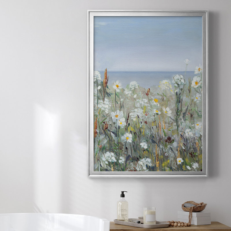 " Wild Sea Breeze I " Painting Print, Silver, 36.5" H x 26.5" W