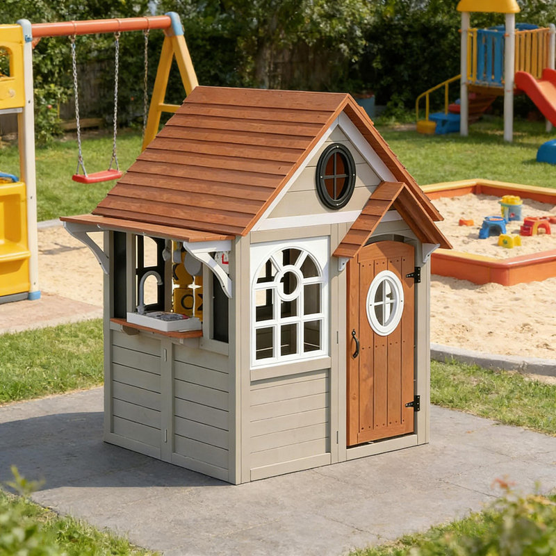 Maisonnette spacieuse pour enfants, maisonnette en bois pour enfants