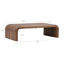 Table basse en bois Mindi de 55 po de largeur Alaina, brun moyen