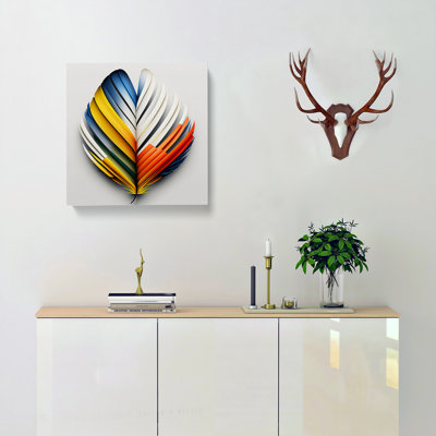 Feather Bauhaus - Wrapped Canvas