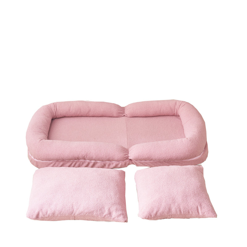 Triple Fold Down Sofa Bed, Pink