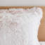 Ensemble de 3 mini-édredon en fausse fourrure à poil long double / grand rose / blanc-131167755