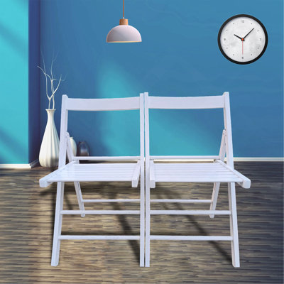 Furniture Slatted Wood Folding Special Event Chair - Set Of 4, FOLDING CHAIR, FOLDABLE STYLE