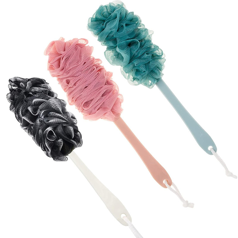 3 Pack Long Handled Loofah Back Scrubber