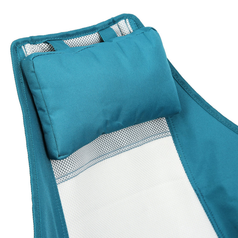 Blue Camping Chair, Portable Folding With Recliner, For Outdoor  2Pcs Adjustable Back, Diving, Blue