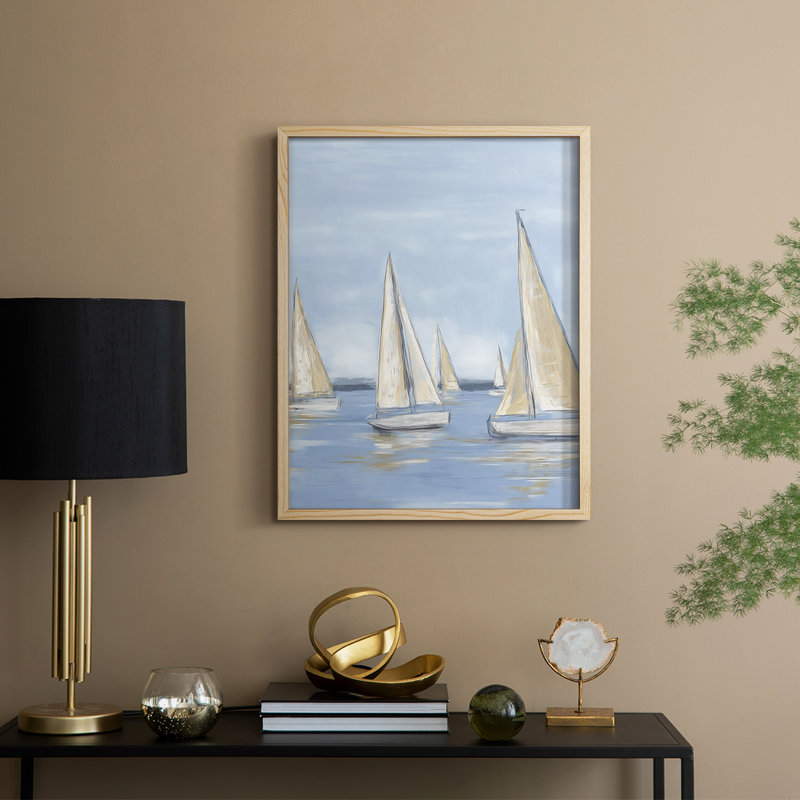 NAUTICAL Series III, reproduction encadrée - bois massif, H 15 po x l 12 po, Naturel