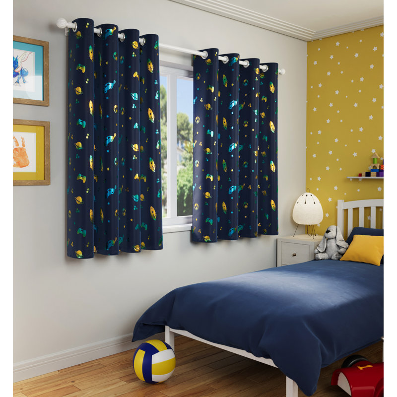Larock Room Darkening Curtain Pair, 168cm W x 137cm L