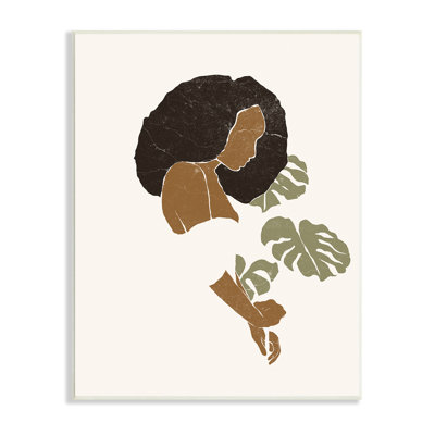 Abstrait, portrait féminin, monstres, tons de terre minimalistes par Yuyu Pont - impression sur toile tendue