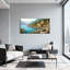 Paysages pittoresques et urbains Lake Side Village avec bateaux et fleurs-655477099