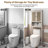 Rattan Over The Toilet Storage Cabinet, Above Toilet Bathroom Organizer With Adjustable Shelf, Behind Toilet Cabinet, Space Saver For Restroom, Bathroom, Laundry, Wood Rack-493434410