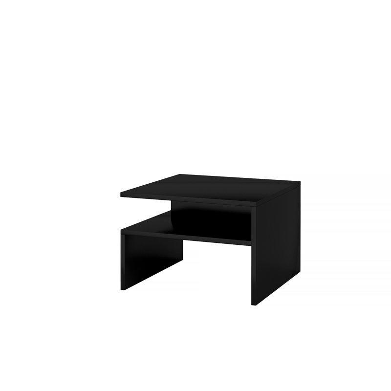 Nesrine Sled Coffee Table with Storage, Black