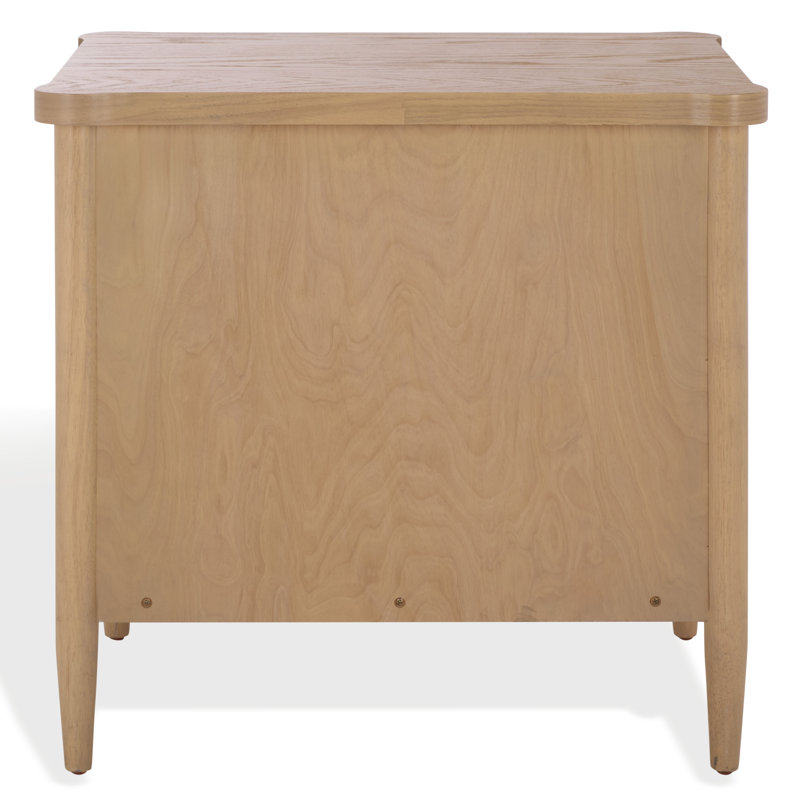 Shelbie 1 Drawer Reeded Nightstand, Oak