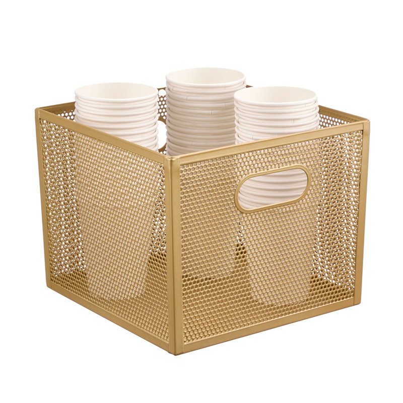 10 x 10 x 8 Perforated Bin, PC Soft Brass
