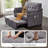 3-In-1 Convertible Sofa Bed - Pull-Out Loveseat Sleeper With Adjustable Backrest, USB Charging Port, Side Pocket & 2 Pillows (Towel Fabric)-154435118