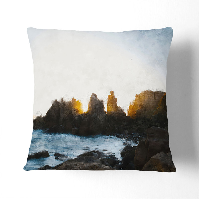 Square Cushion, White, 40cm H x 40cm W x 15cm D