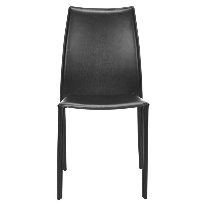 0'' H Upholstered Side Chair, Black